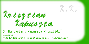 krisztian kapuszta business card